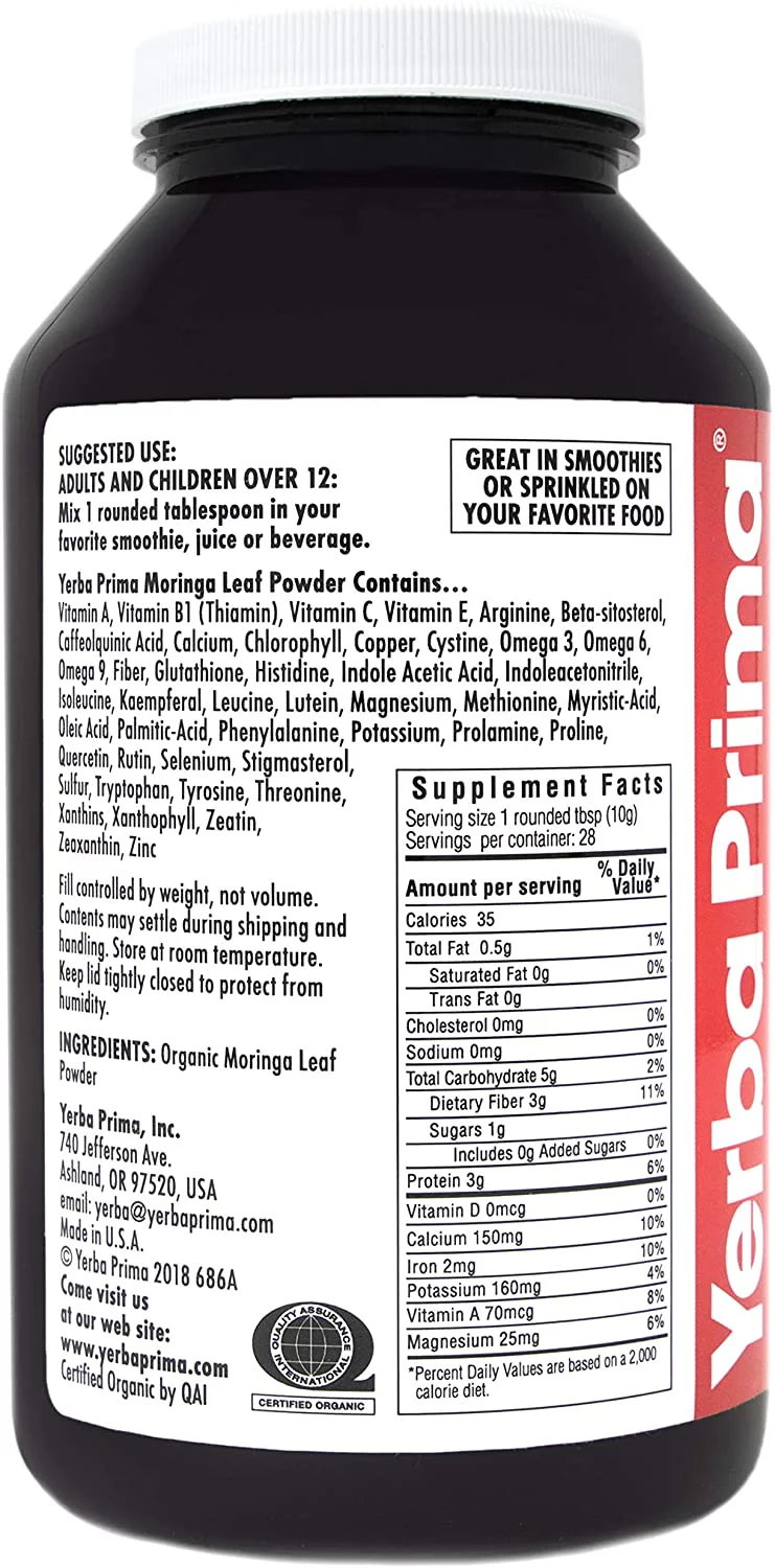 Yerba Prima Moringa Caps ? 180 ct