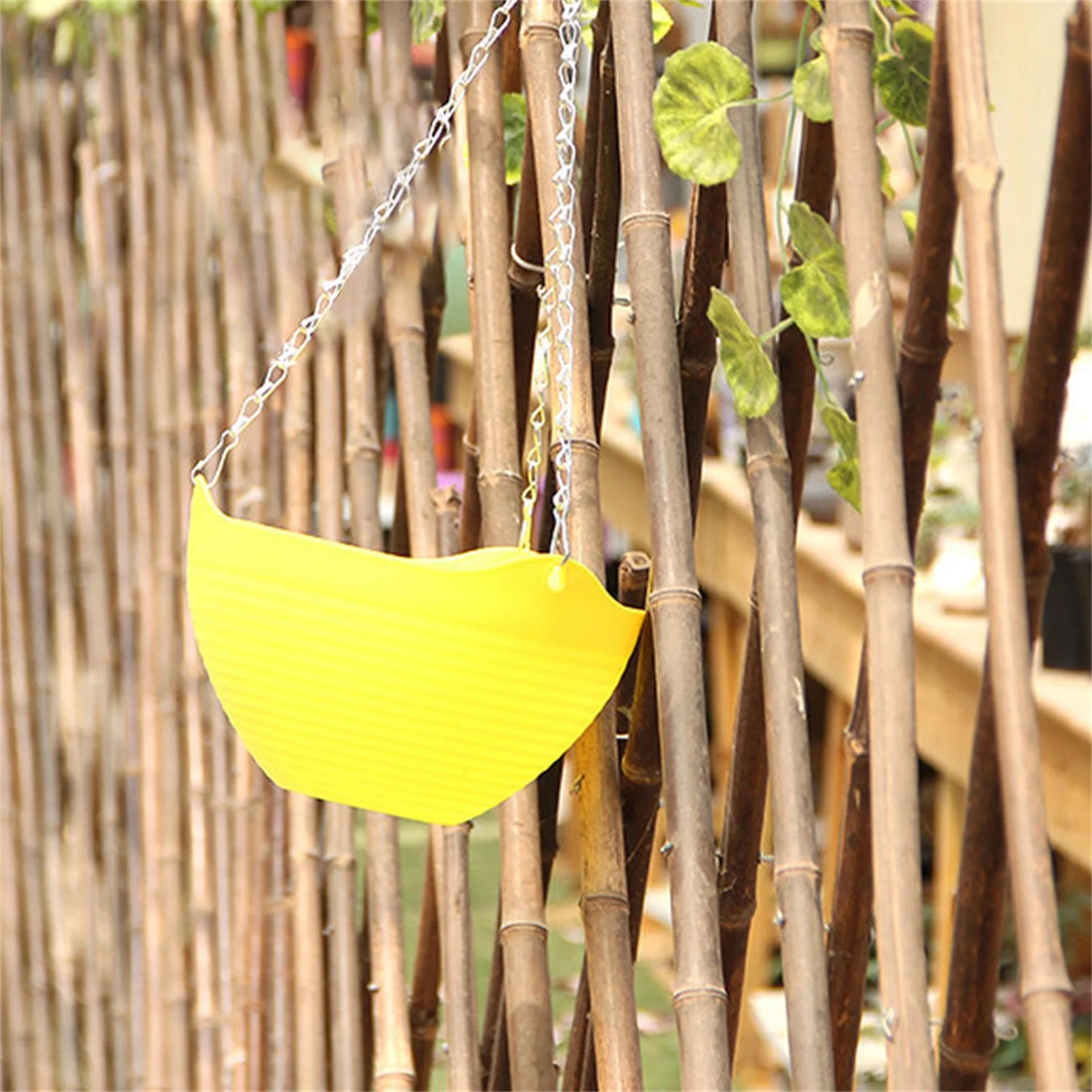 BNNG Hanging Planters, Indoor Outdoor Hanging Plant Pot Basket, Hanging Plastic Flower Pot with Drainage Hole for Hanging Plants