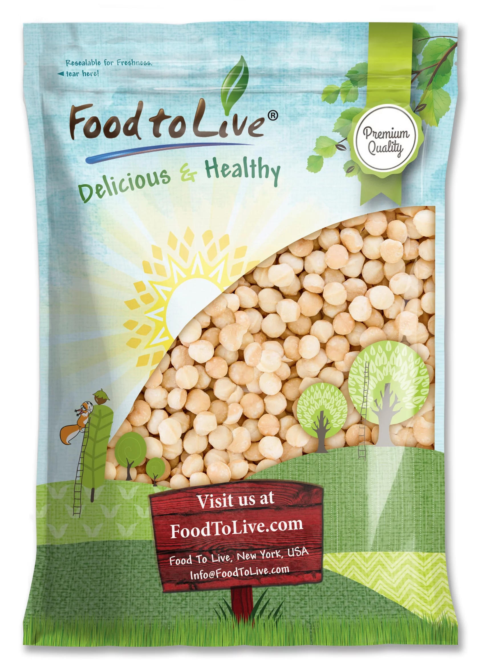 Food to Live, Whole Macadamia Nuts, 12 Pounds, Non-GMO, Kosher