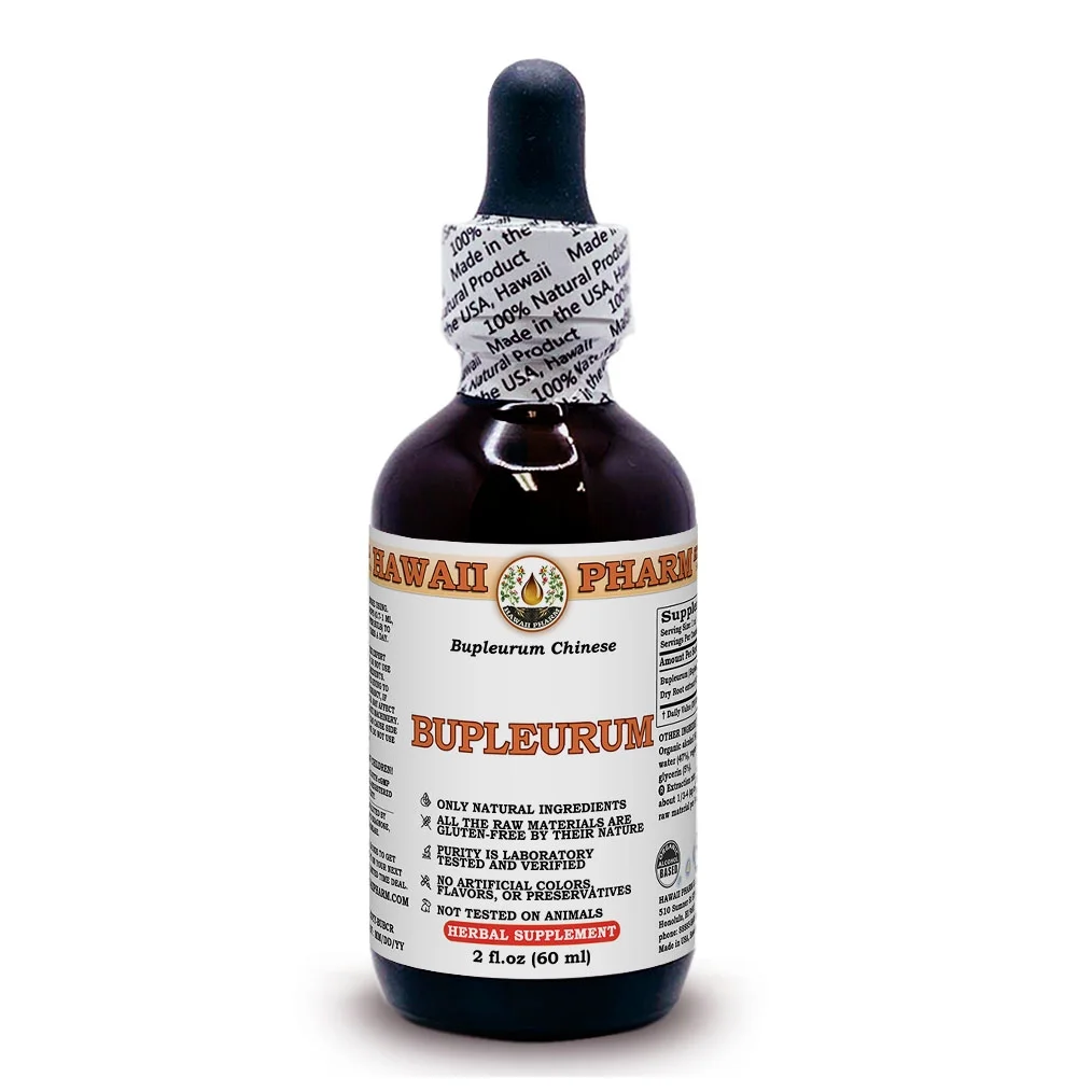 Bupleurum (Bupleurum Chinese) Dry Root Liquid Extract. Expertly Extracted by Trusted HawaiiPharm Brand. Absolutely Natural. Proudly made in USA. Tincture 2 Fl.Oz