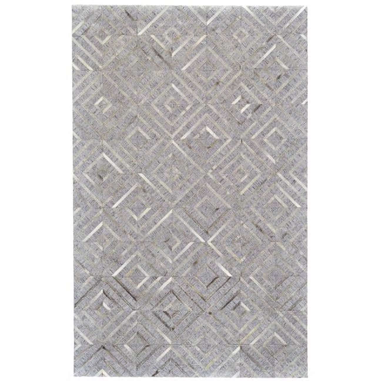 HomeRoots  2 x 3 ft. Gray Taupe & Ivory Geometric Hand Woven Rectangle Area Rug - Gray Taupe and Ivory - 2 x 3 ft.