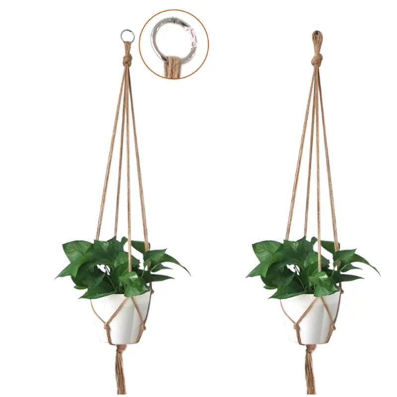 Racing Butterfly Pot holder macrame plant hanger hanging planter basket jute braided rope craft