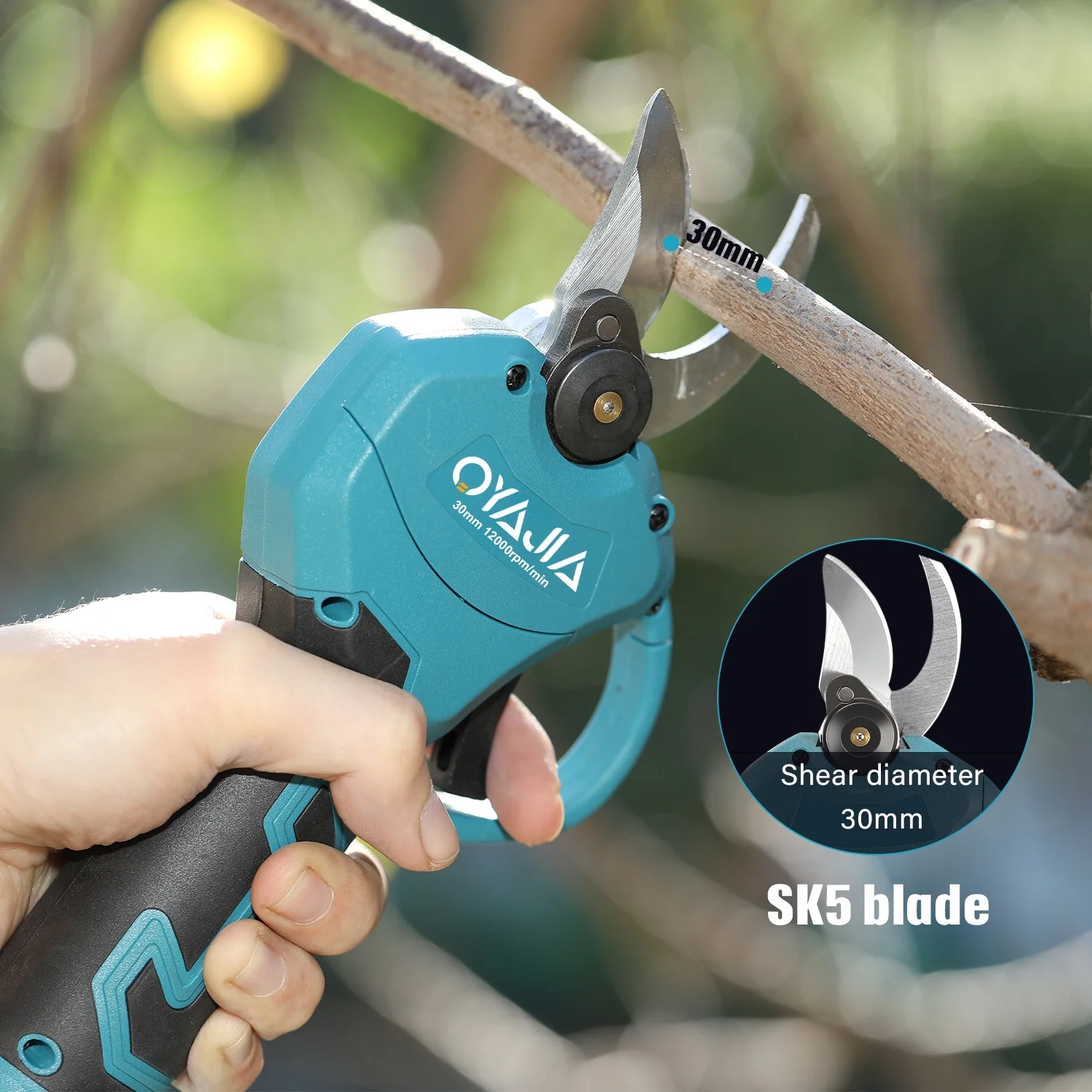 Electric Pruning Shears 1.2inch Cutting Diameter Professional Cordless Electric Pruning with 2 Rechargeable  Lithium Battery