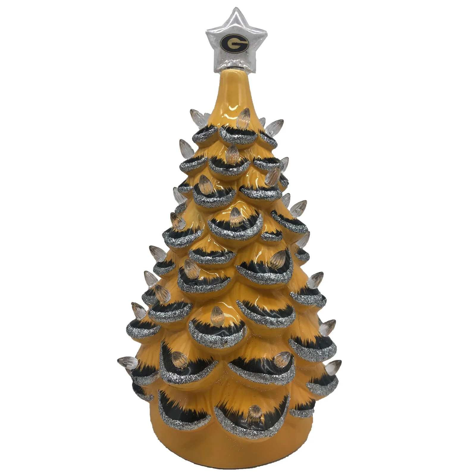 Gold Grambling Tigers 14'' Ceramic Tree