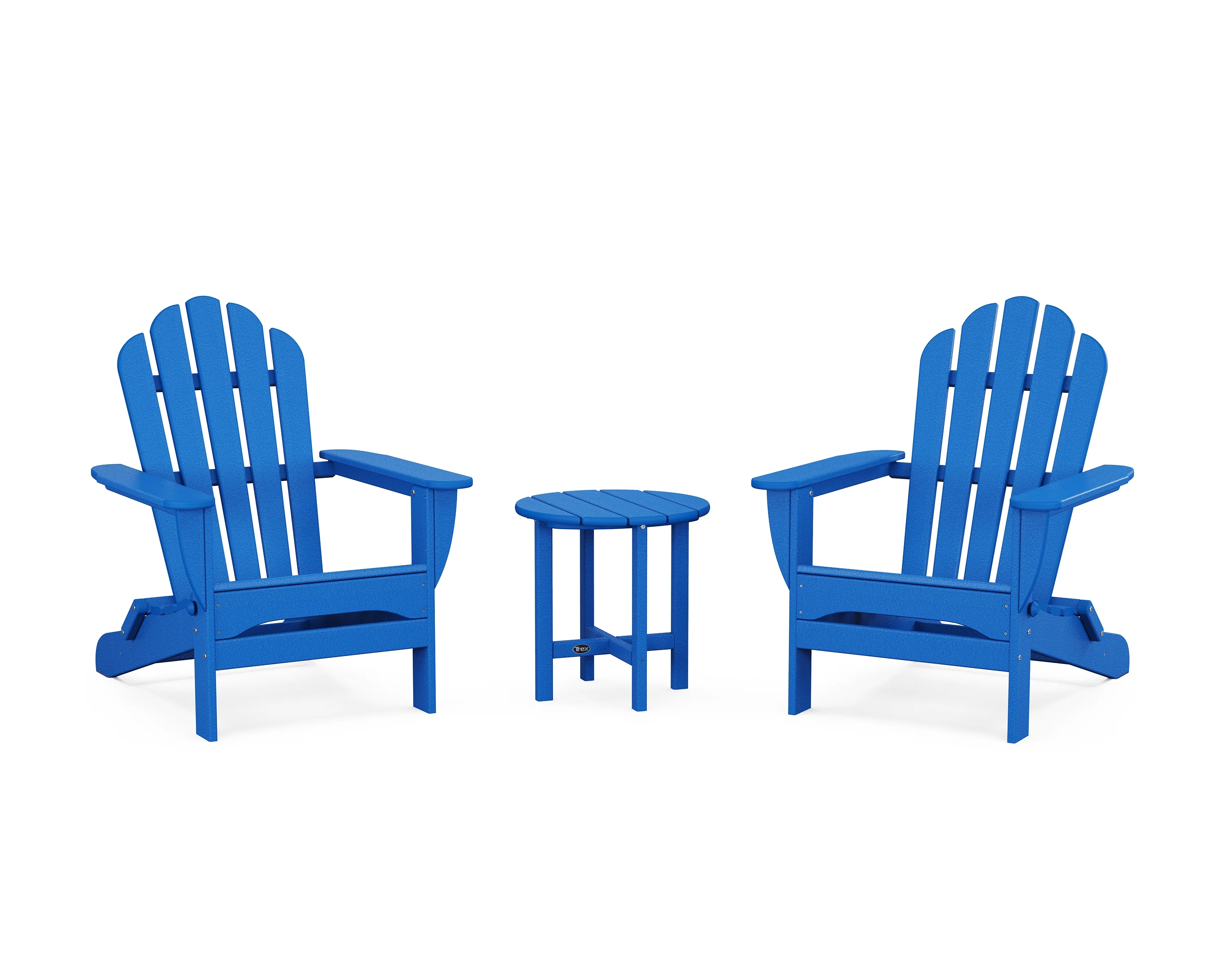 Trex® Outdoor Furniture™ 3-Piece Monterey Bay Folding Adirondack Set in Pacific Blue