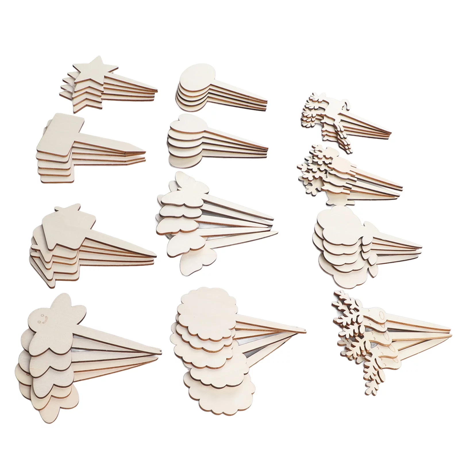 Dekaim 60pcs Plant Labels Wooden Practical Multifunctional Gardening Labels for Seed Pot