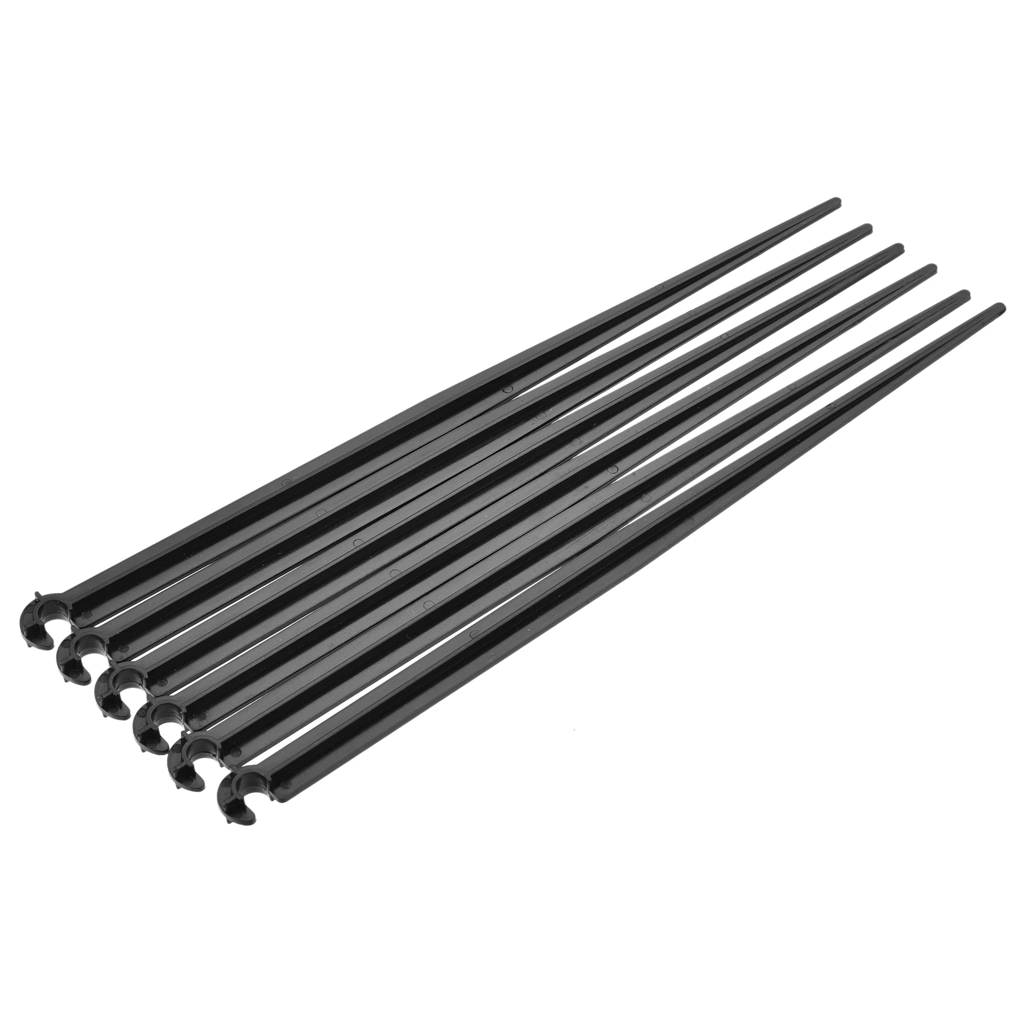 Uxcell PP Plastic 200mm Irrigation Drip Support Stakes Black for 1/4