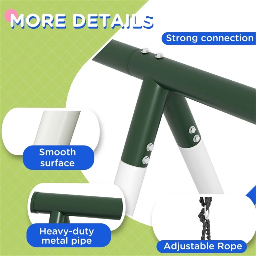 Garden Oasis Outdoor Swing with Canopy and Cushioned Seats - UV Resistant, Weatherproof, Heavy Duty - Perfect for Patio, Porch, or Deck