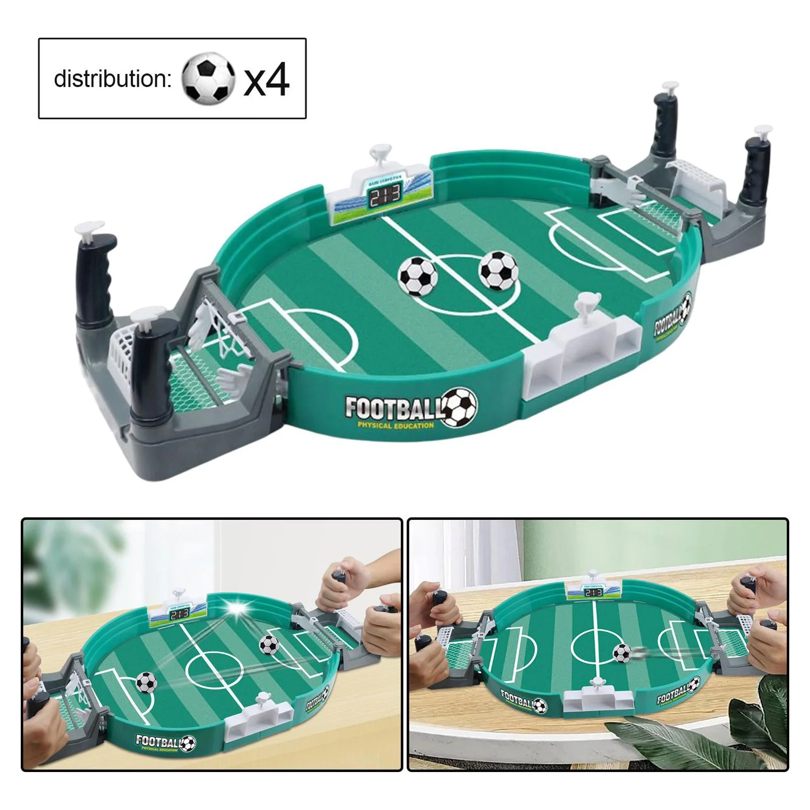 Soccer Game Interactive Toy Tabletop Play Ball Soccer Toys Football Board Game medium 4 balls