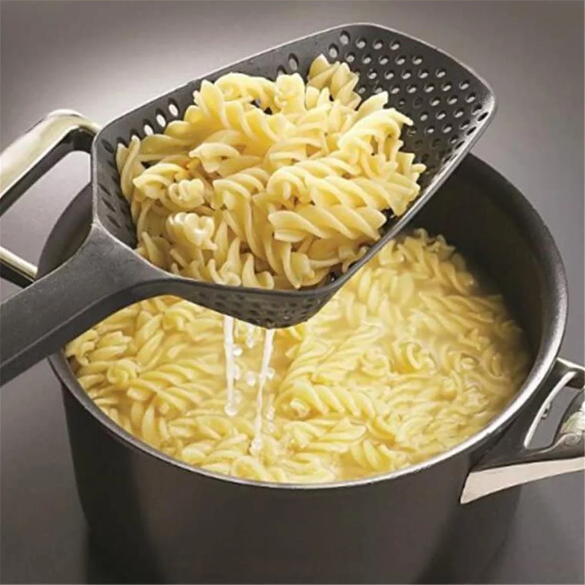 Aunavey Scoop Colander Spoon Food Drain Shovel Strainers Nylon Slotted Skimmer