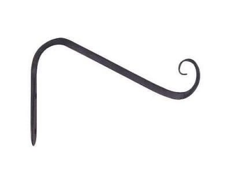 2Pc Panacea Black Wrought Iron 5 in. H Forged Angled Plant Hook 1 pk