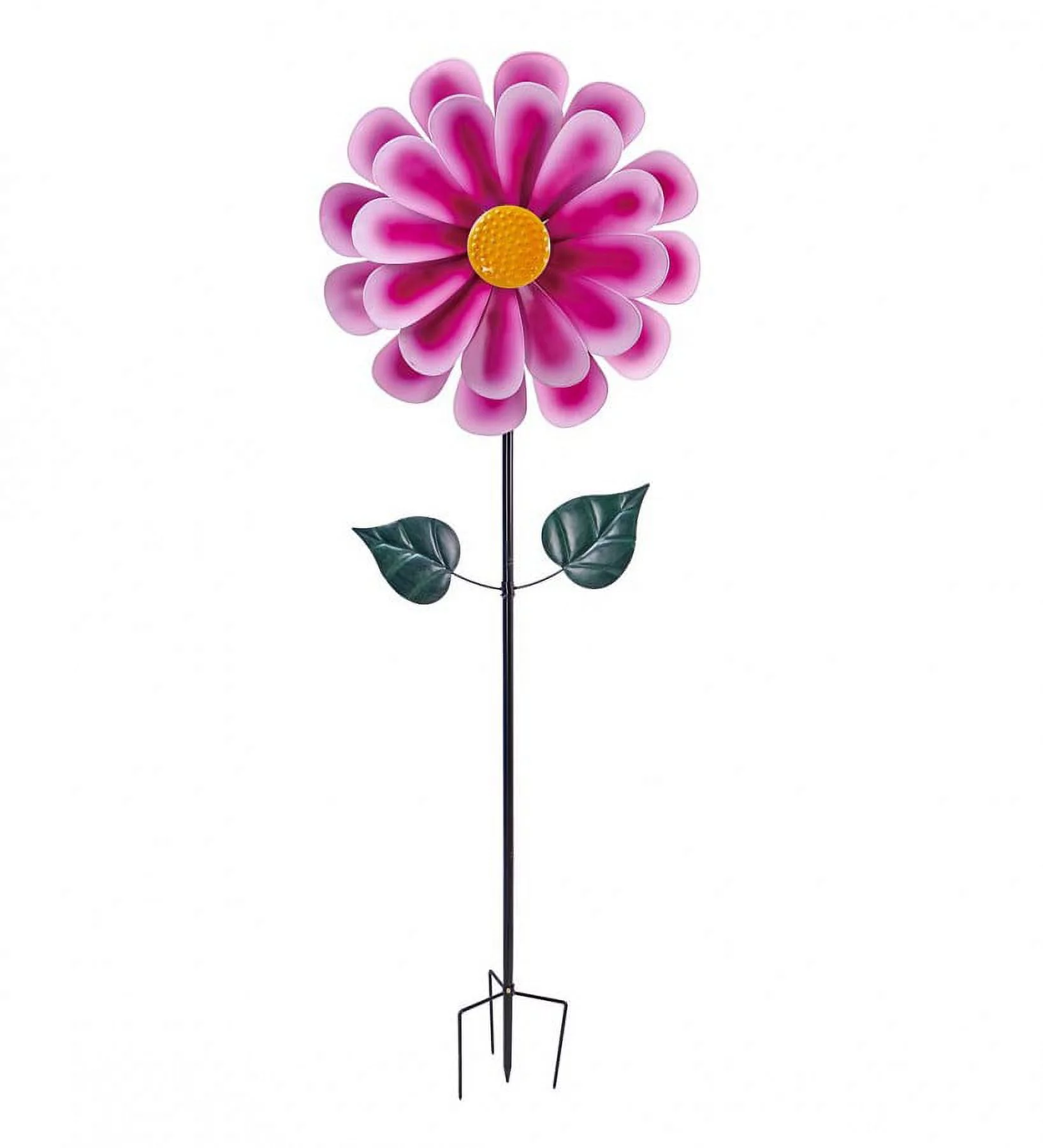 Plow & Hearth Dahlia Flower Wind Spinner - Pink