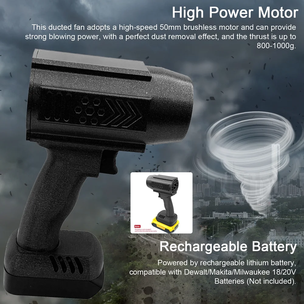 Walmeck Handheld Turbofan Jet Fan for High Dust Blower and Keyboard Cleaning with 1000g Thrust