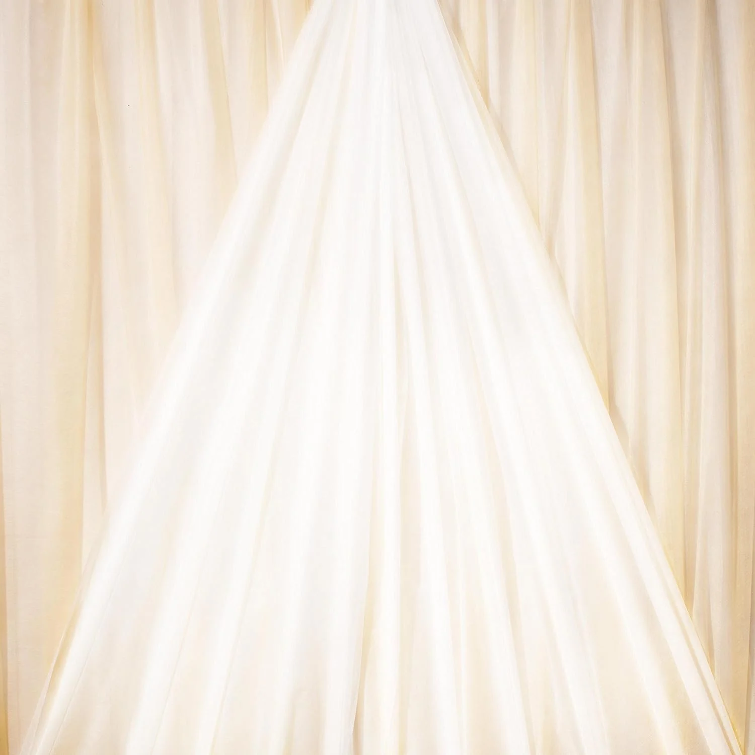 White Flame Retardant Gossamer, 59 Inches X 25 Yards, Sheer Fabric For Wedding Decorations, Baby Shower, Gender Reveal, Prom, Homecoming, Event Photo Backdrops, Drapes