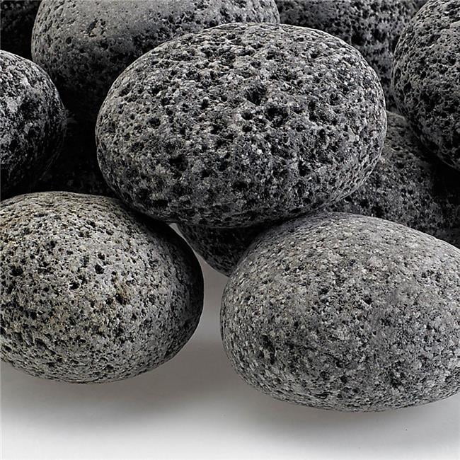 American Fireglass  Gray & Black Lava Stone - Medium 10 lbs