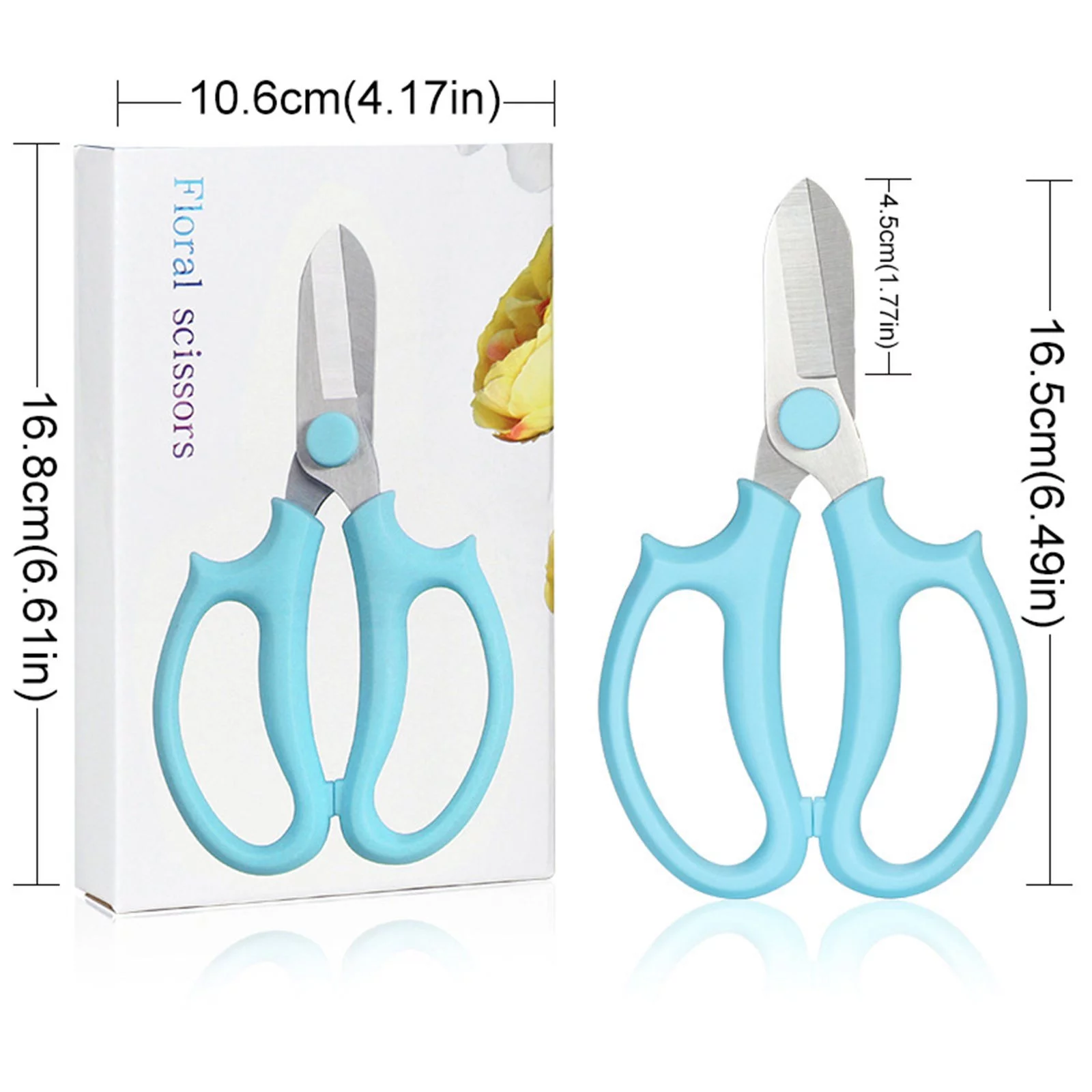 iju7gthy 4th of July Garden Pruning Shears Scissors with Comfort Grip Handle Steel Floral Scissors for Arranging Flowers Pruning Trimming Gardening Tool