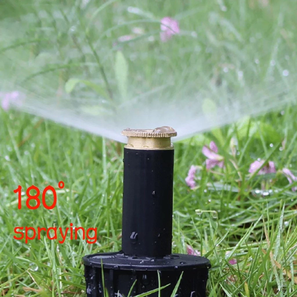 Popup Spray Head Sprinklers Nozzle Watering Lawn Garden Irrigation System Sprinkler Bell Cover Rotating Sprinklers for Yard Trampoline Sprinkler 14 Foot Water Spray Sprinkler for Kids Timed Water