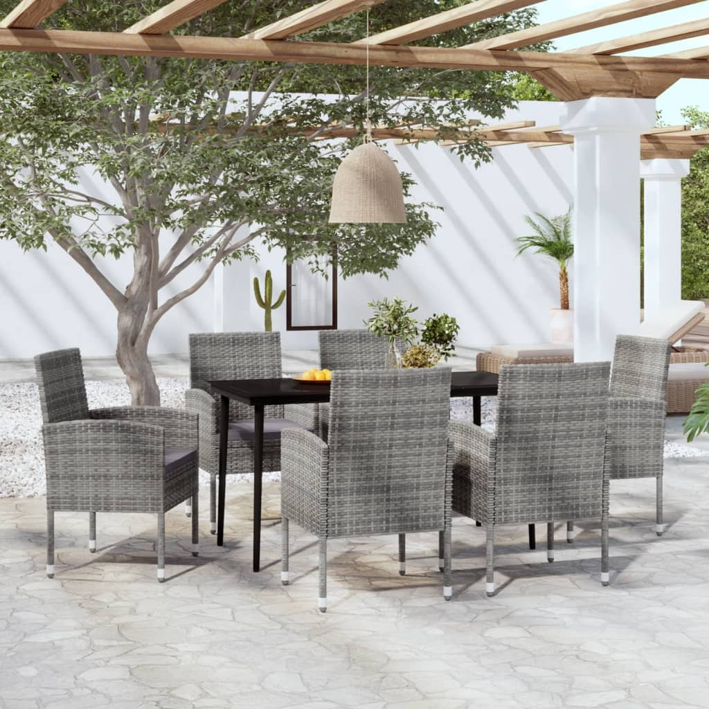 Andoer parcel,7 Piece Table And Set Patio Set Patio Set Patio Furniture Set Shcushan And Chair Seat Lawn Balcony Dinner Chairs - 3099628 0121010c Chair Seat Furniture Vidaxl Barash