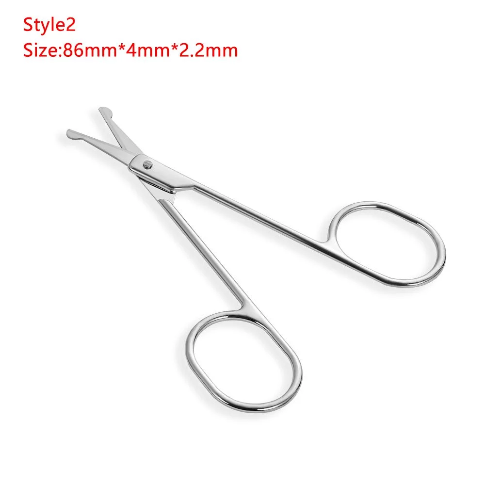 Round Point Head Personal Care Eyebrow Nose Hair Mustaches Trimming Makeup Scissors Hair Remove Tools NOSE HAIR TRIMMING