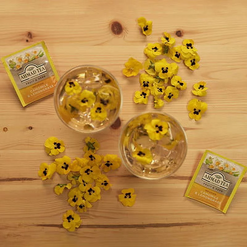 Ahmad Tea Camomile & Lemongrass Herbal Tea Bags, 120 Ct (6 Boxes of 20)