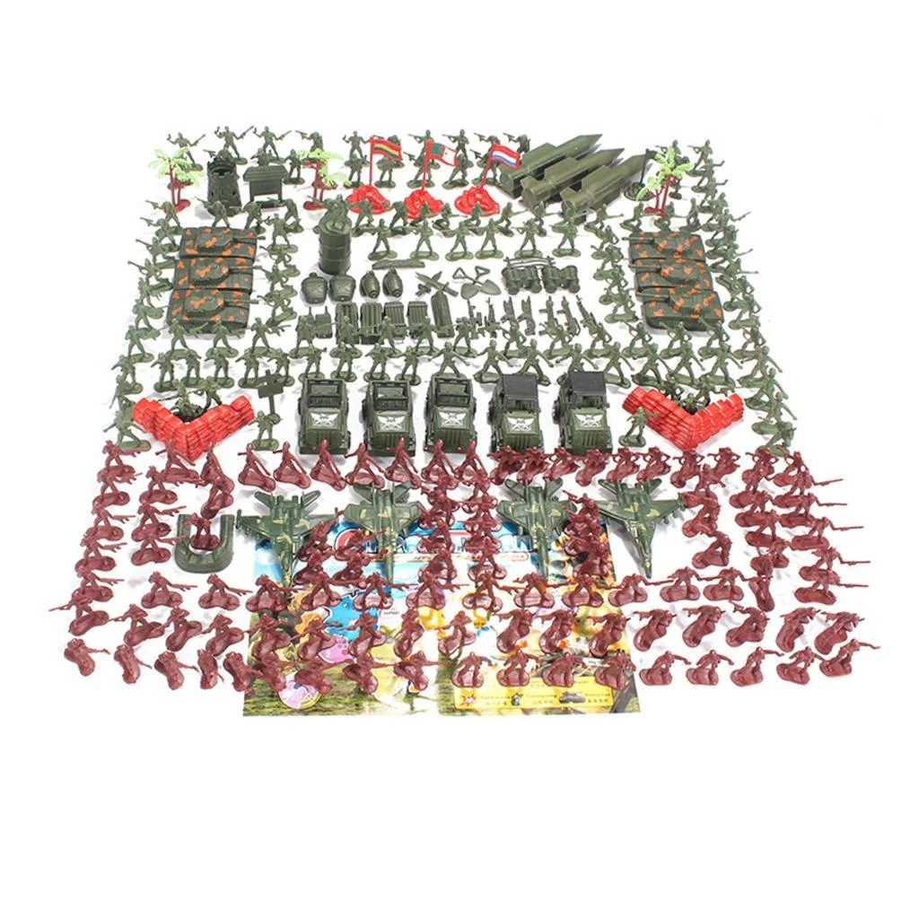 307 Pcs 4.5cm Toy Soldier Playset Men Action Figure Scene Model