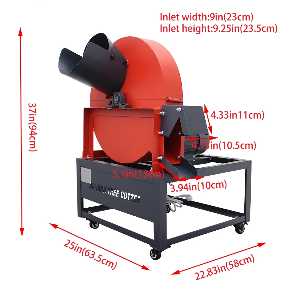 Farm Pasture Straw Root Crusher Vegetable Fruit Grinder Chopper for Plant Feed Processing 220V 2.2KW