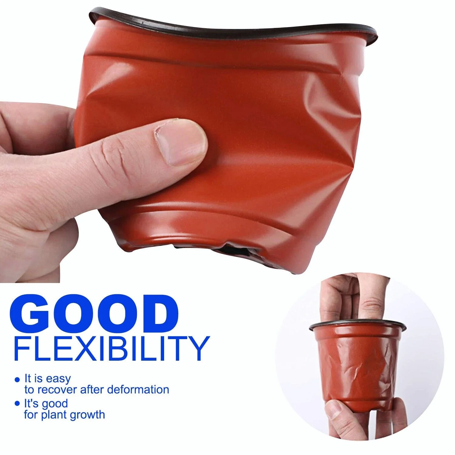 100 Plastic Plant Flower Pot 3.5