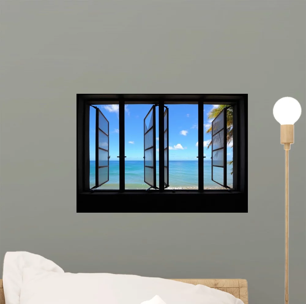 Ausblick Water Wall Mural Decal Sticker, Wallmonkeys Peel & Stick Vinyl Graphic (12 in W x 8 in H)