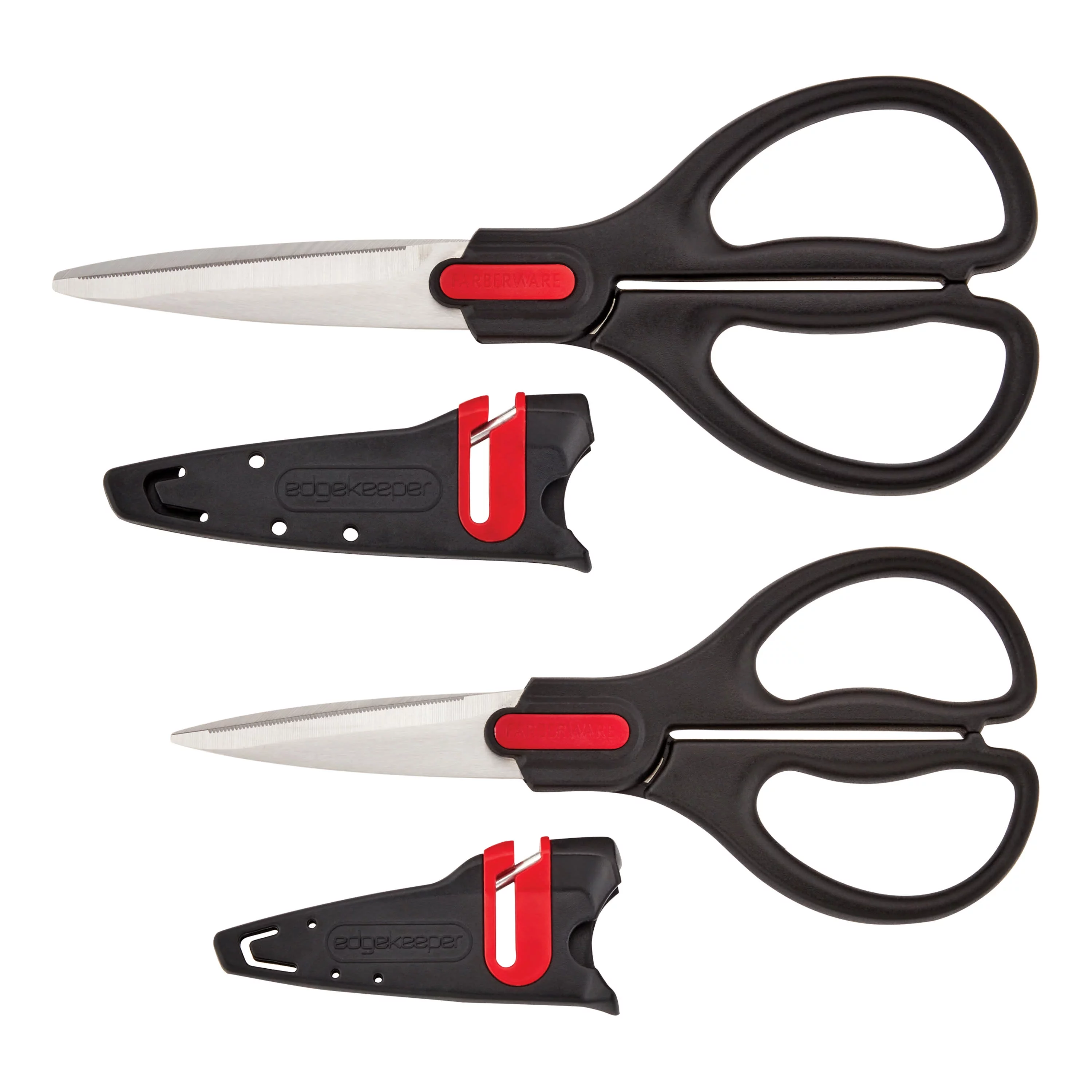Farberware Set of 2 All Purpose and Utility Shears with Edgekeeper Blade Covers