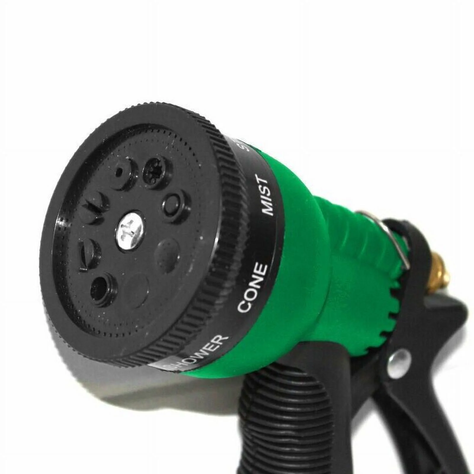 Garden Lawn Hose Nozzle Head Water Sprayer Green - 7 SPRAY PATTERNS!