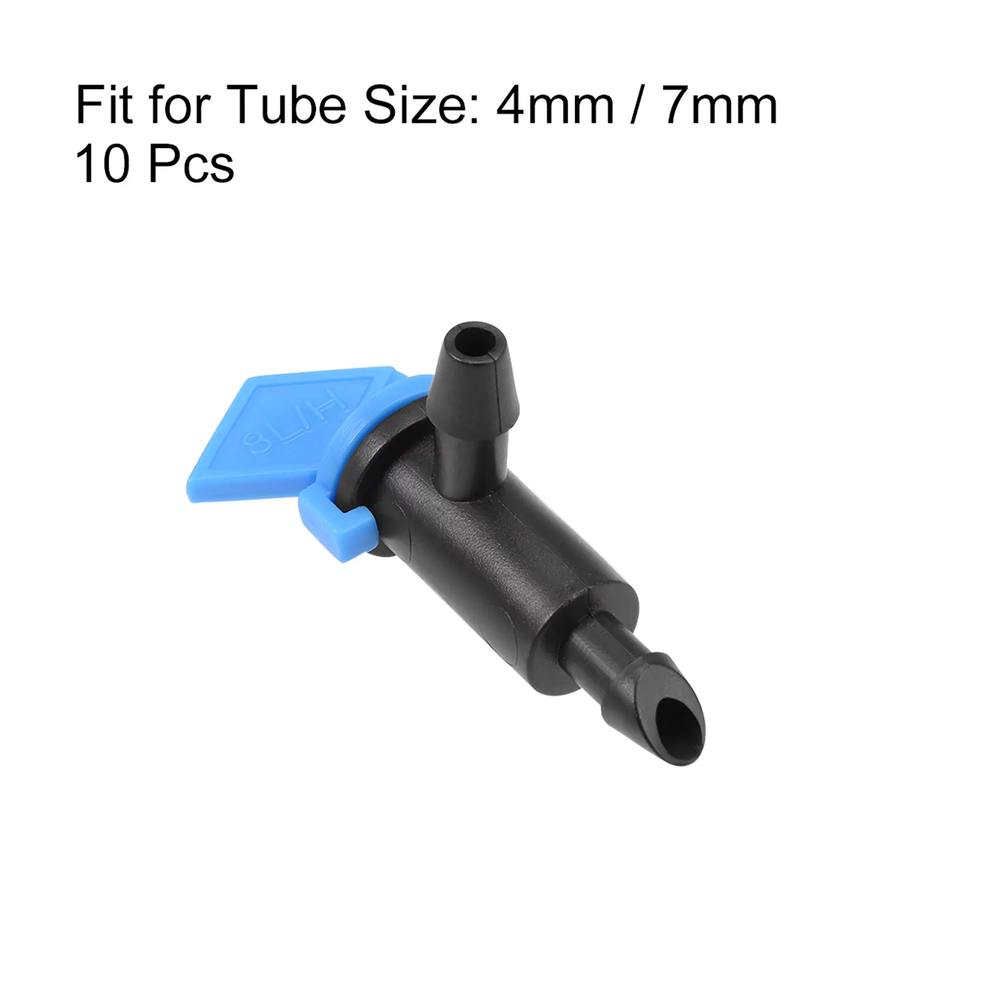 Flag Dripper 2 GPH 8L/H Emitter Sprinkler for Garden Lawn Drip Irrigation Connect 4/7mm Hose Plastic 10pcs