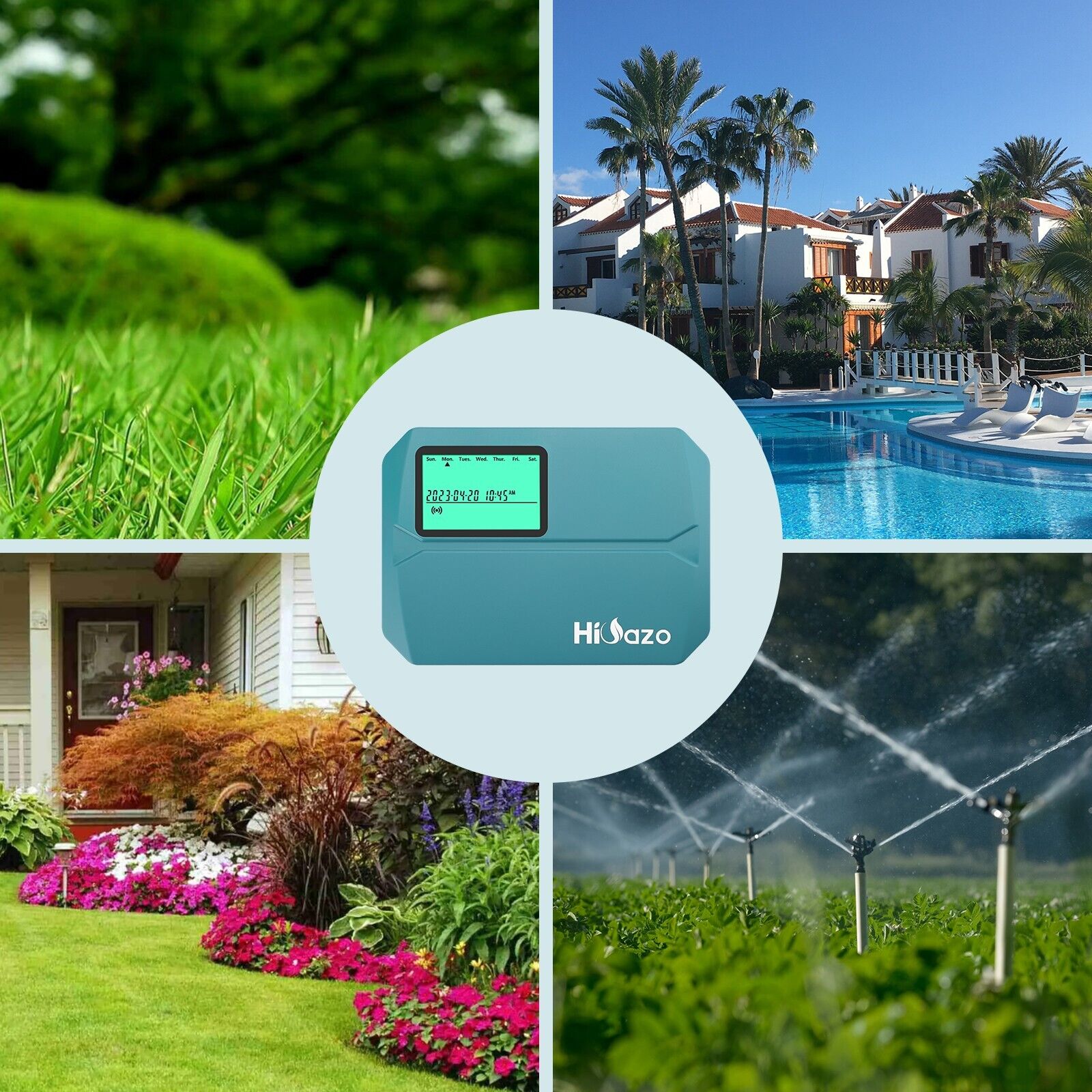 Lawn Irrigation System Watering Timer Controller Garden WiFi Sprinkler Control