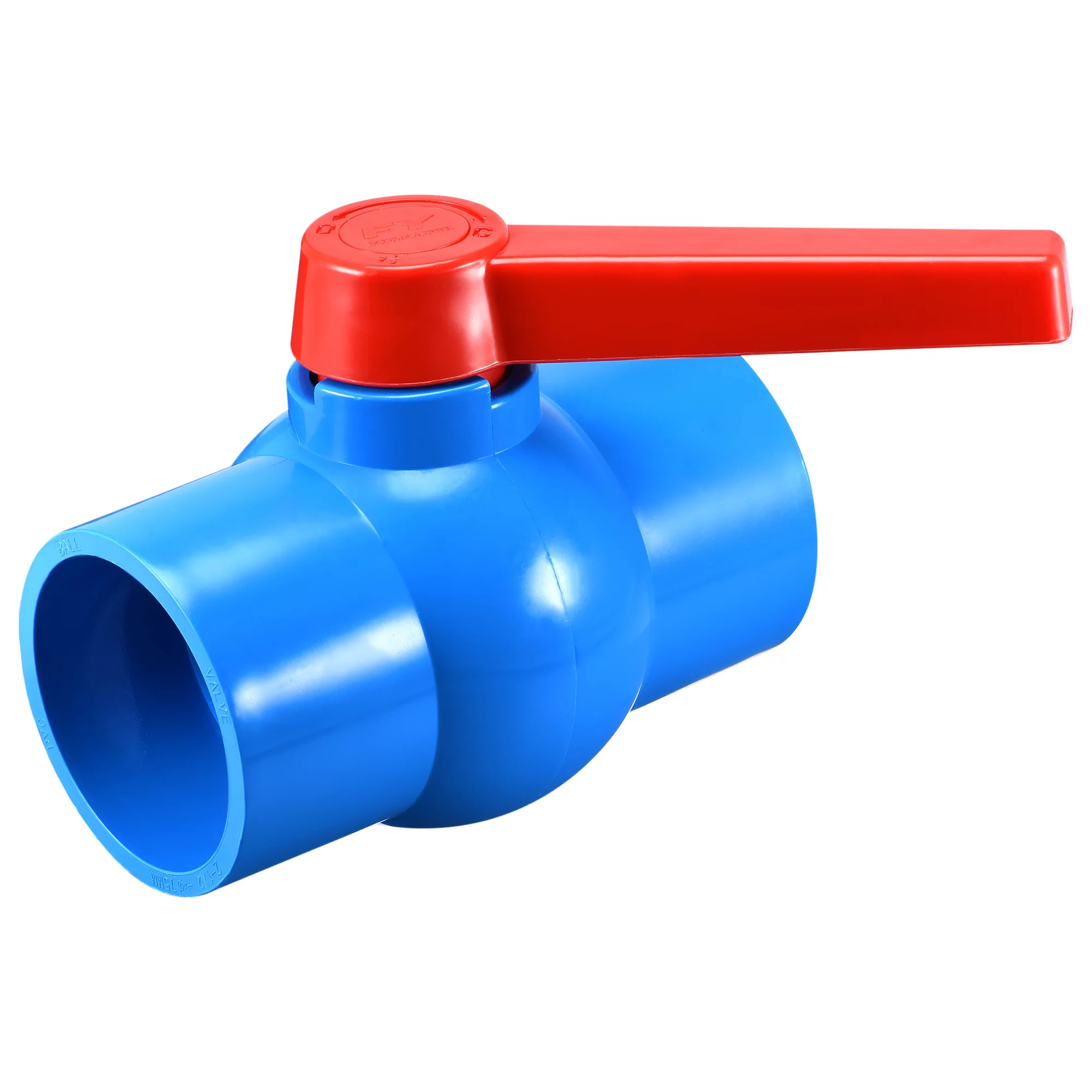 Ball Valve, 75mm ID , PVC Socket End Valve for Aquarium Setup, Sump Pump, Pool, Garden Sprinkler Blue Red