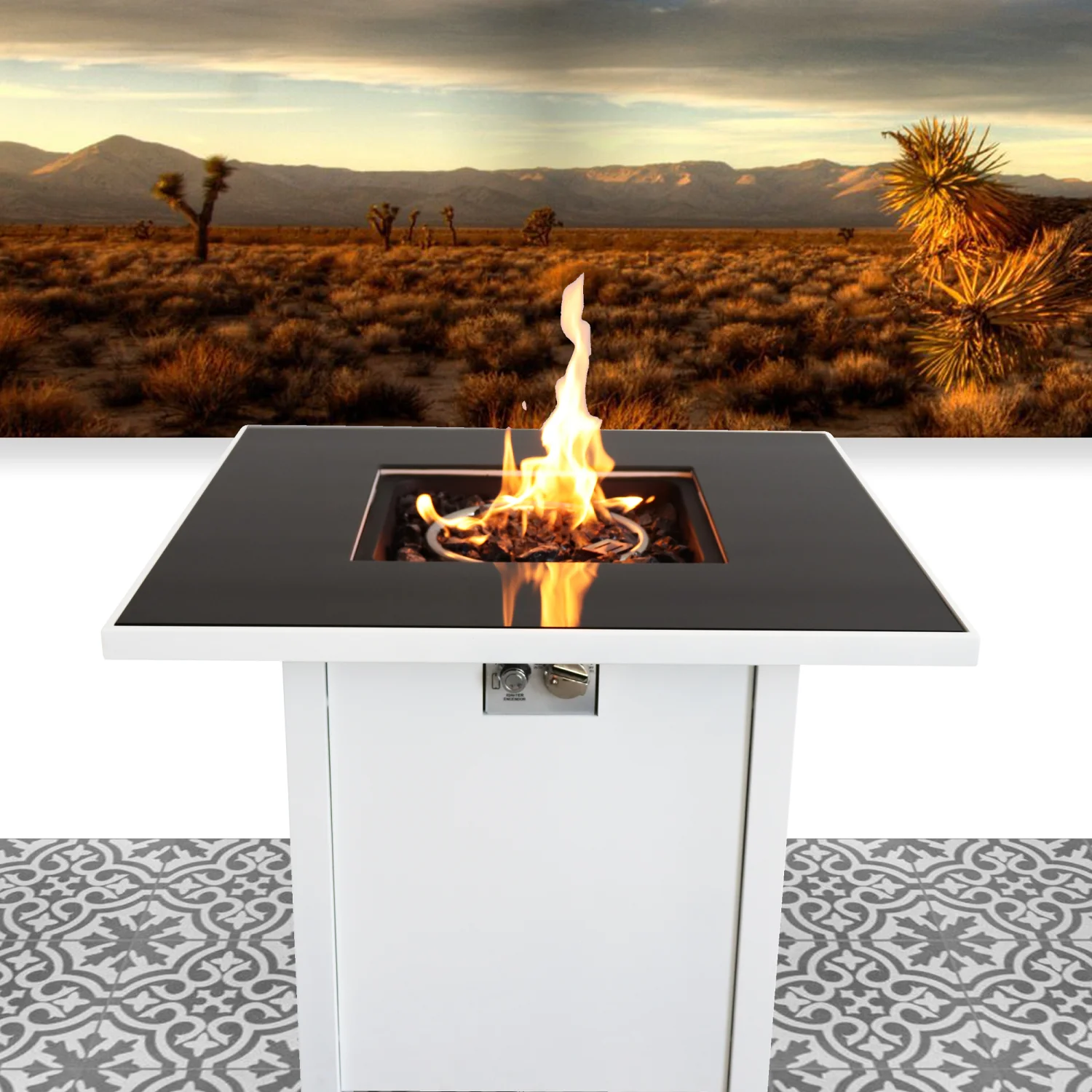 YLtoohoom Living Source International 30 Inch  Steel Propane/natural Gas Firepit