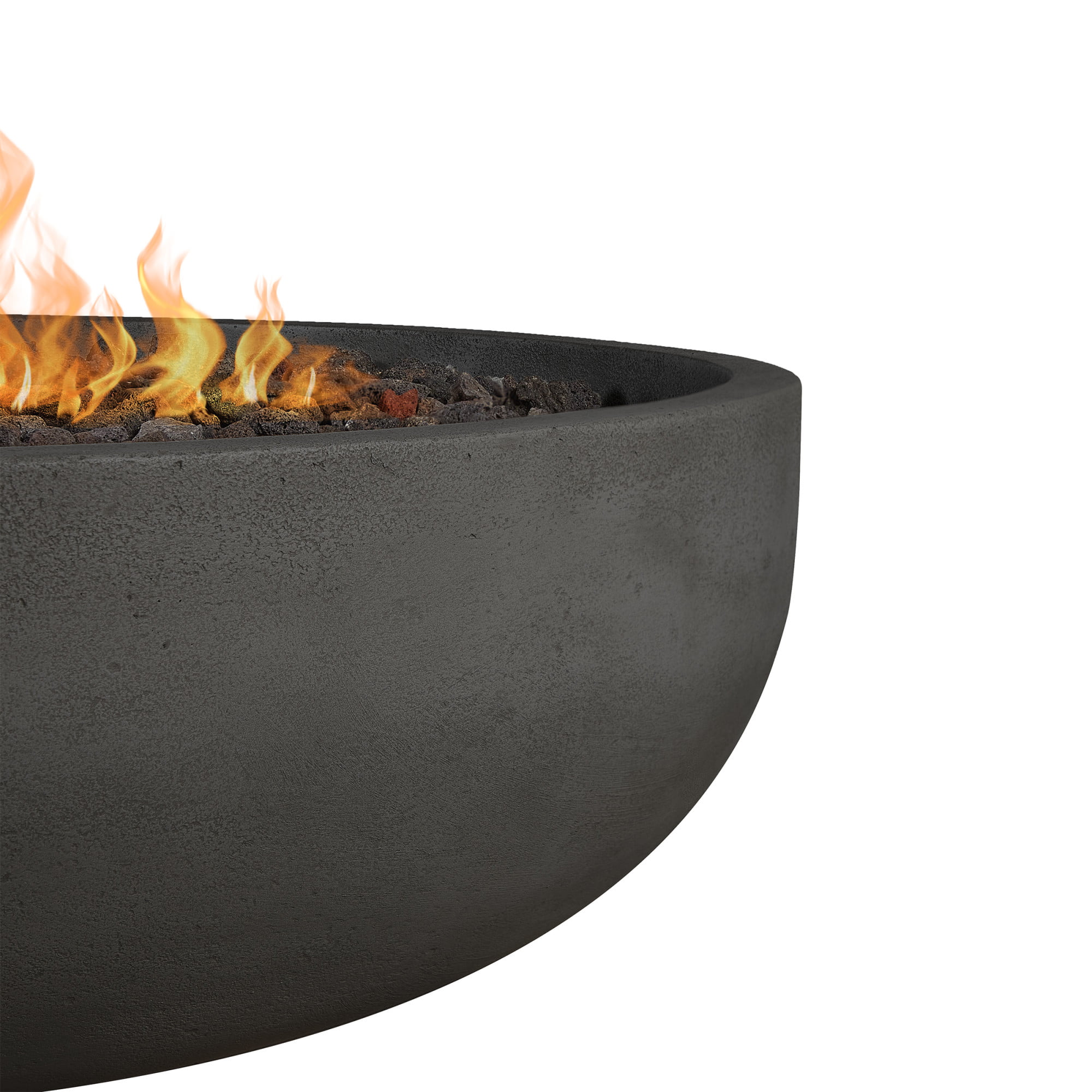 Real Flame 302Ng Carson 48 In. Wide 120,000 BTU Natural Gas Fire Pit - Carbon