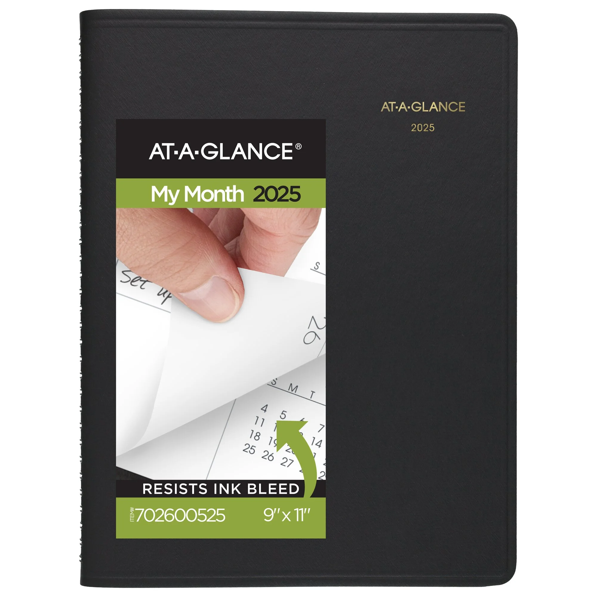 AT-A-GLANCE 2025 Monthly Planner Black Large 9 x 11 - Monthly Planners