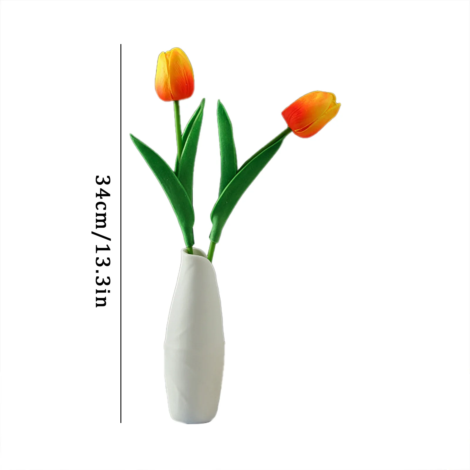 HALJEN Artificial Indoor Small Trailing 5Pc Pu Flower Flower Party Home Decoration Flower Floral Bouquet Orange