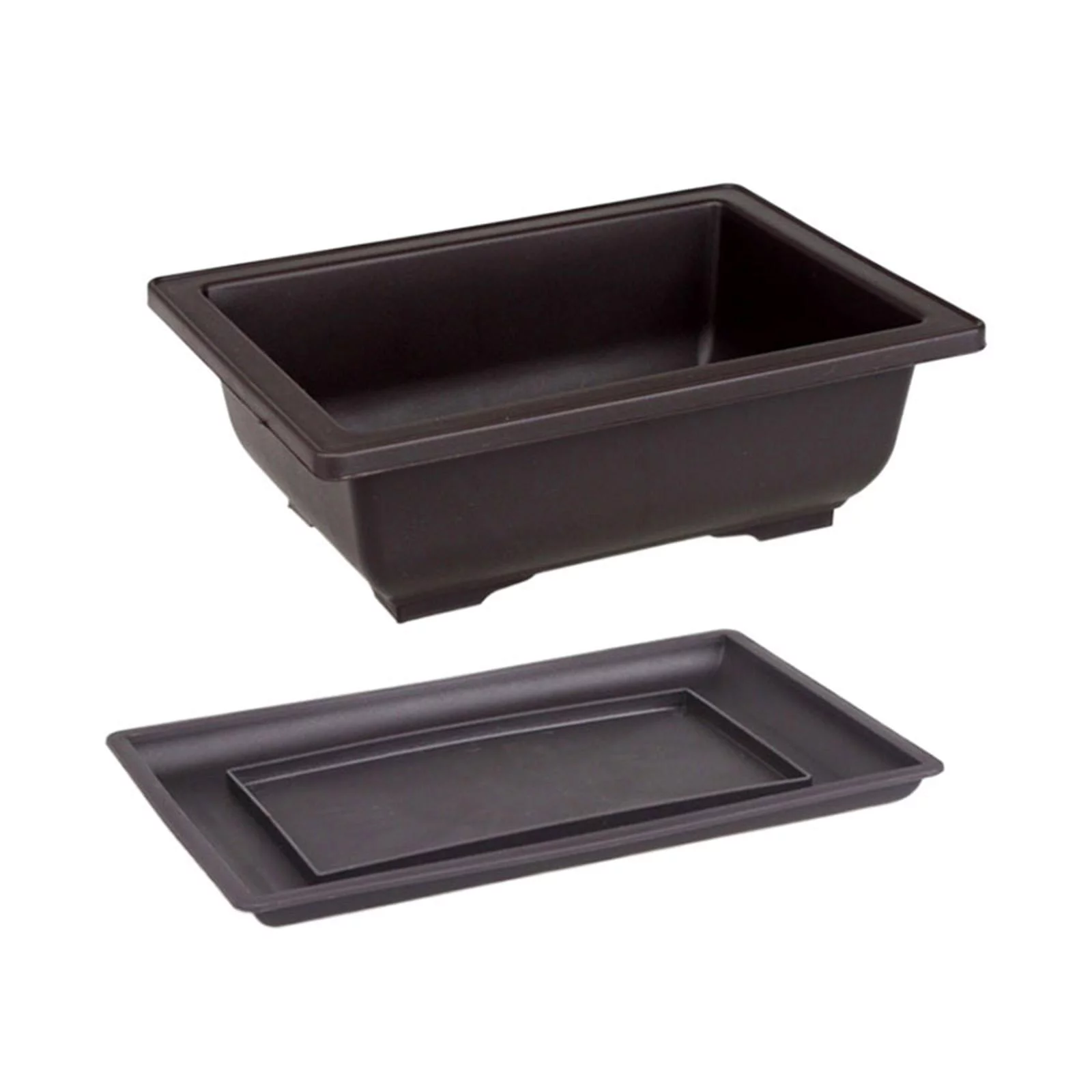 Training Pots with Tray Portable Convenient Modern Plant Pots with Drainage Hole Rectangle L