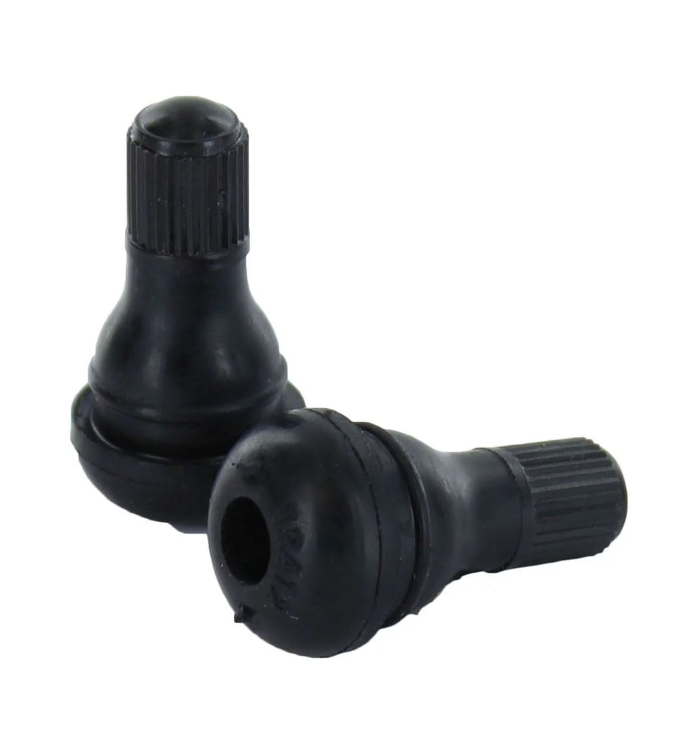 ABN Snap-In Short Black Rubber Valve Stem (TR412) 12-Pack Tubeless 0.453” Inch Rim Holes