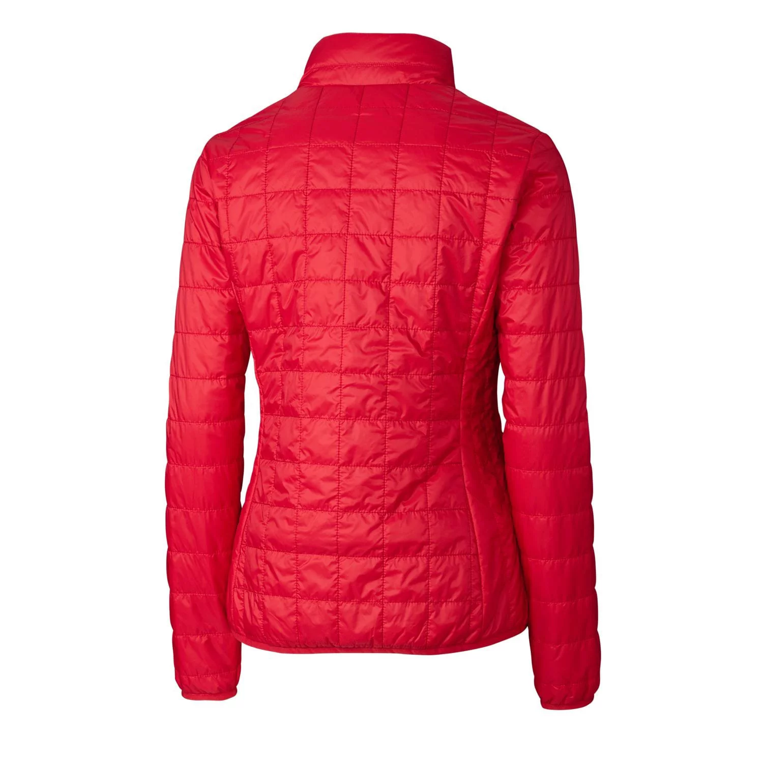 Women's Cutter & Buck Red Tuskegee Golden Tigers Rainier Eco Insulated Puffer Full-Zip Jacket