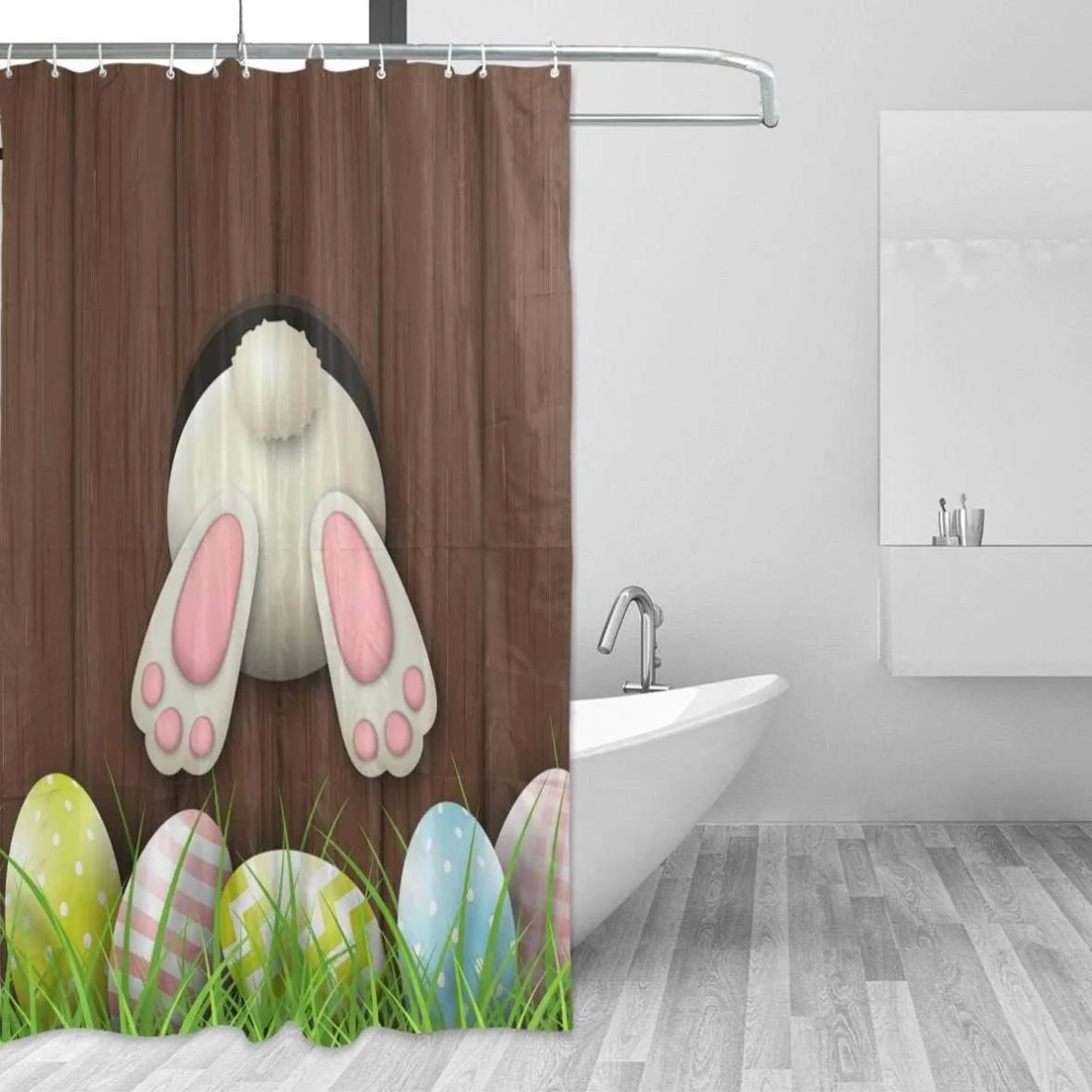 Dreamtimes Easter Shower Curtain with 12 Hooks, 72