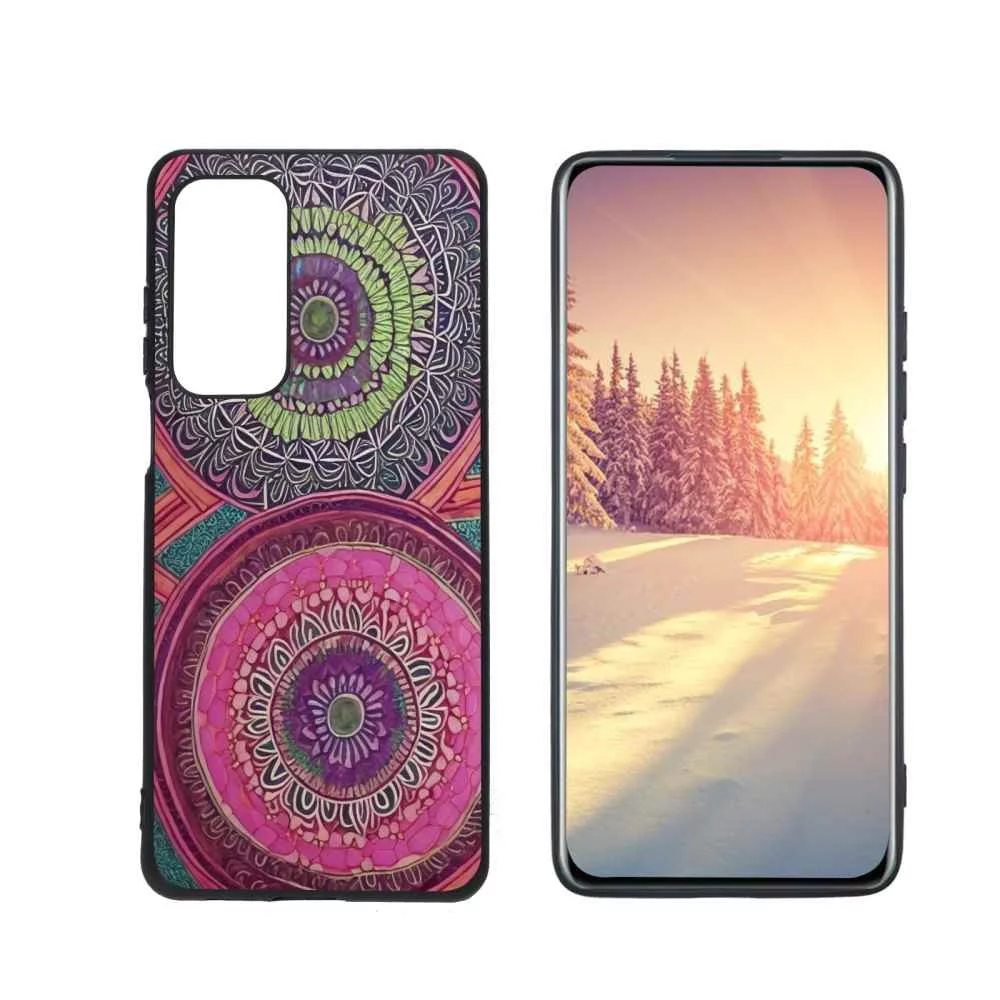Compatible with Motorola MOTO Edge 5G UW Phone Case, Mandala-8 Case Men Women, Flexible Silicone Shockproof Case for Motorola MOTO Edge 5G UW