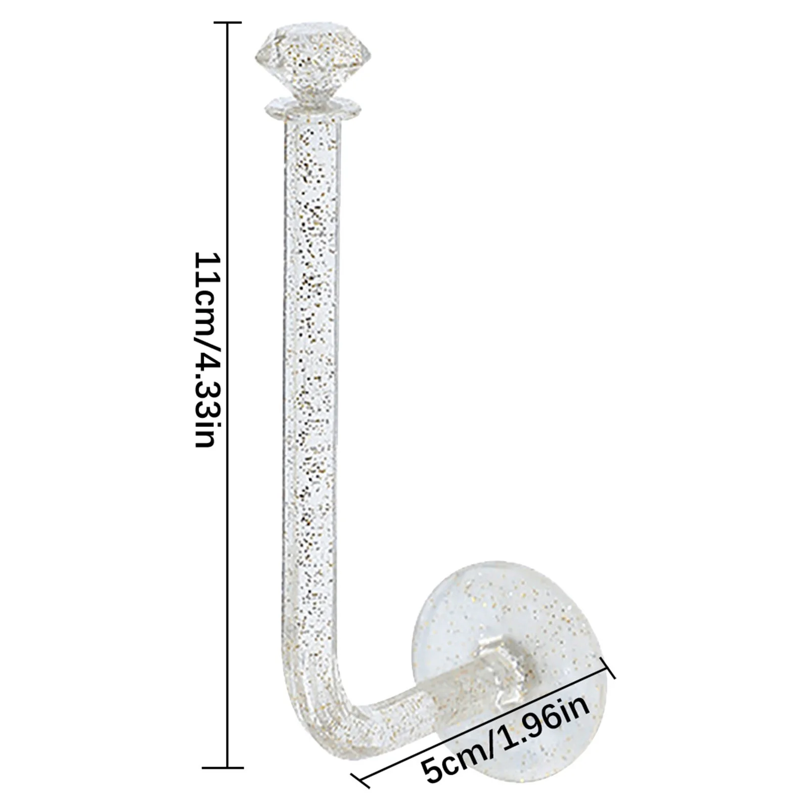 TIHLMK Clearance No Punching Transparent Hook Bathroom Head Rope Hair Hoop Jewelry Hanger Traceless Paste Small Object Hook