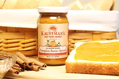 Kauffman Orchards Homemade Pumpkin Butter Spread, No Granulated Sugar Added, 8.5 Oz. (Pack Of 6)