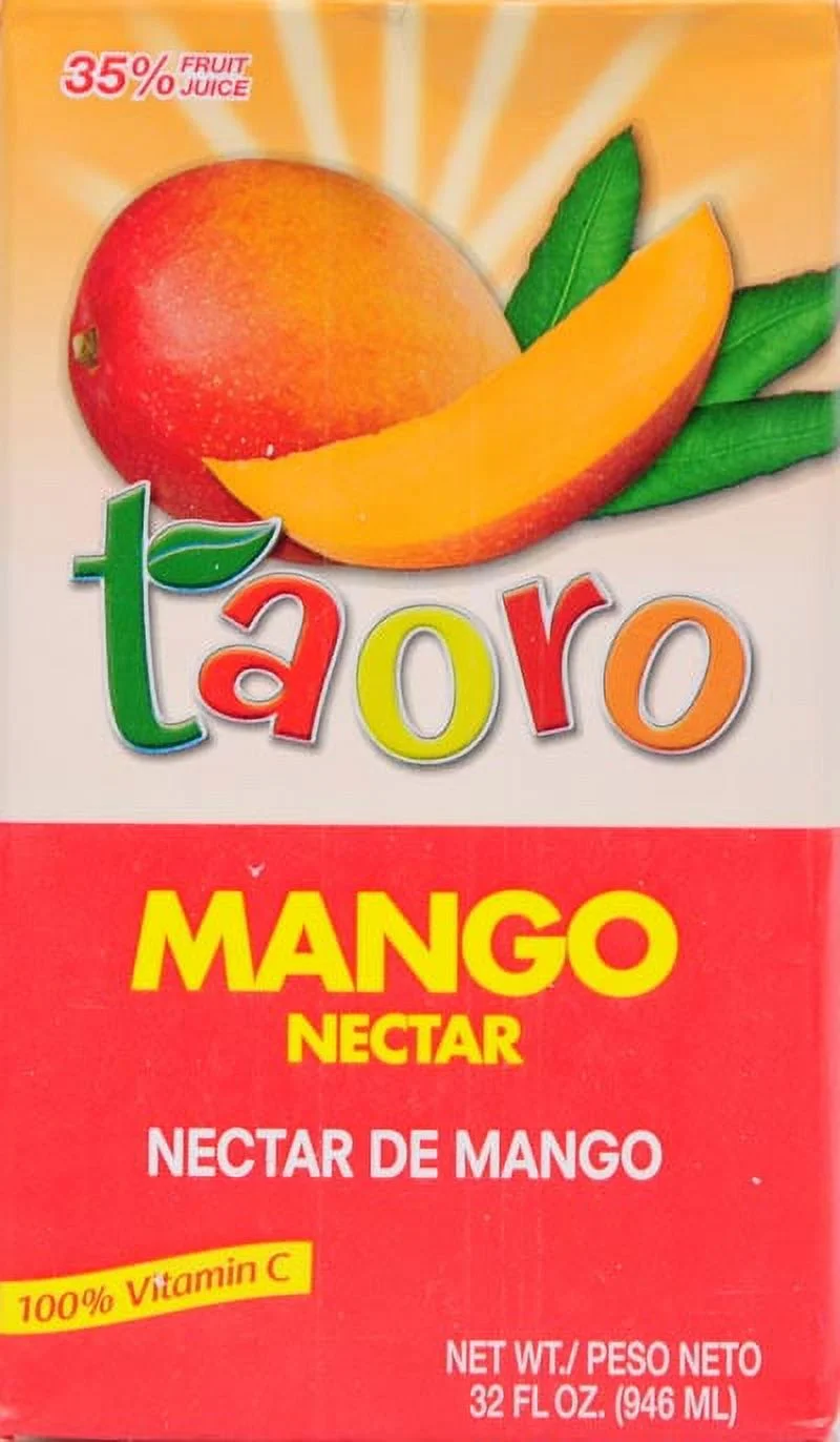 Taoro Mango Flavor Nectar 32 Ounces Carton Box
