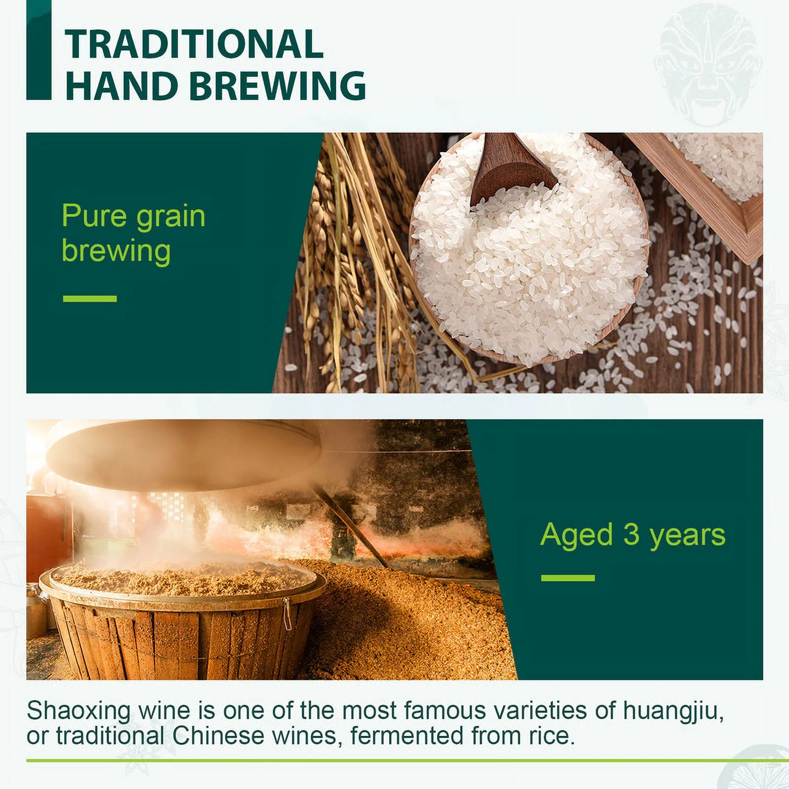 Soeos Regular Shaoxing Cooking Wine 21.64 fl oz (640ml), 1 Pack, with Pour Spout Included