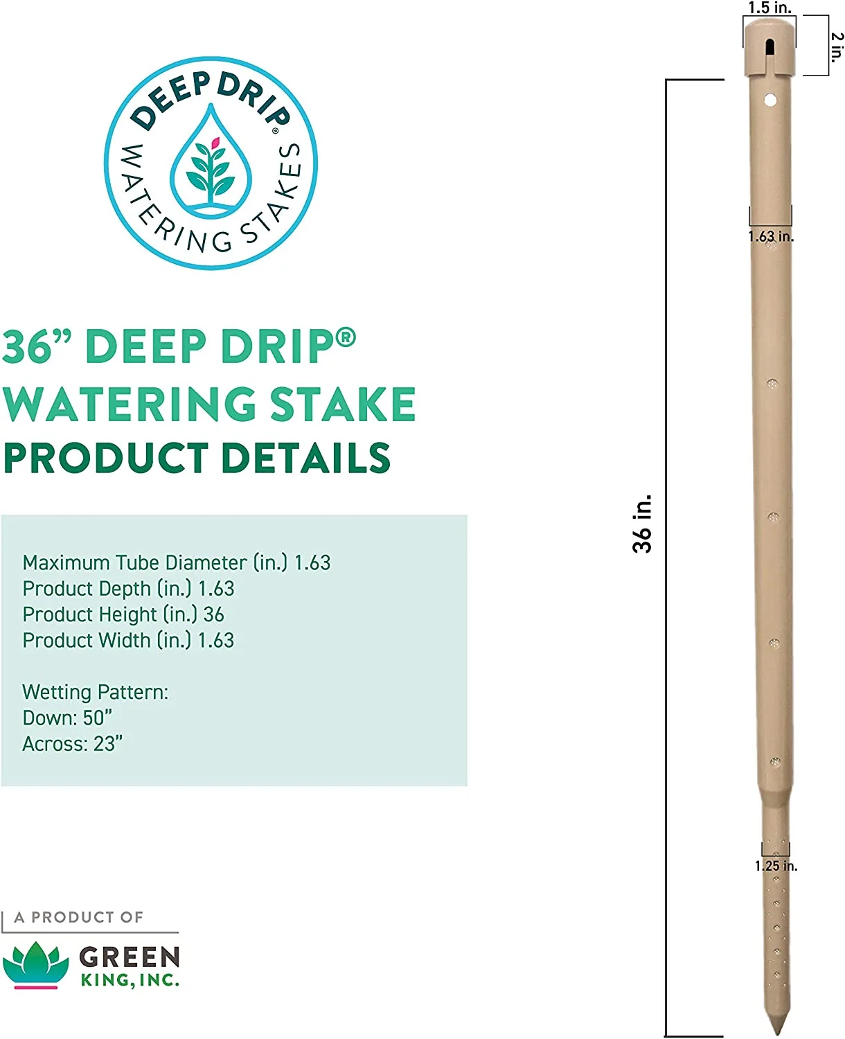 36 in. DEEP DRIP Watering Stakes (3 Pack)