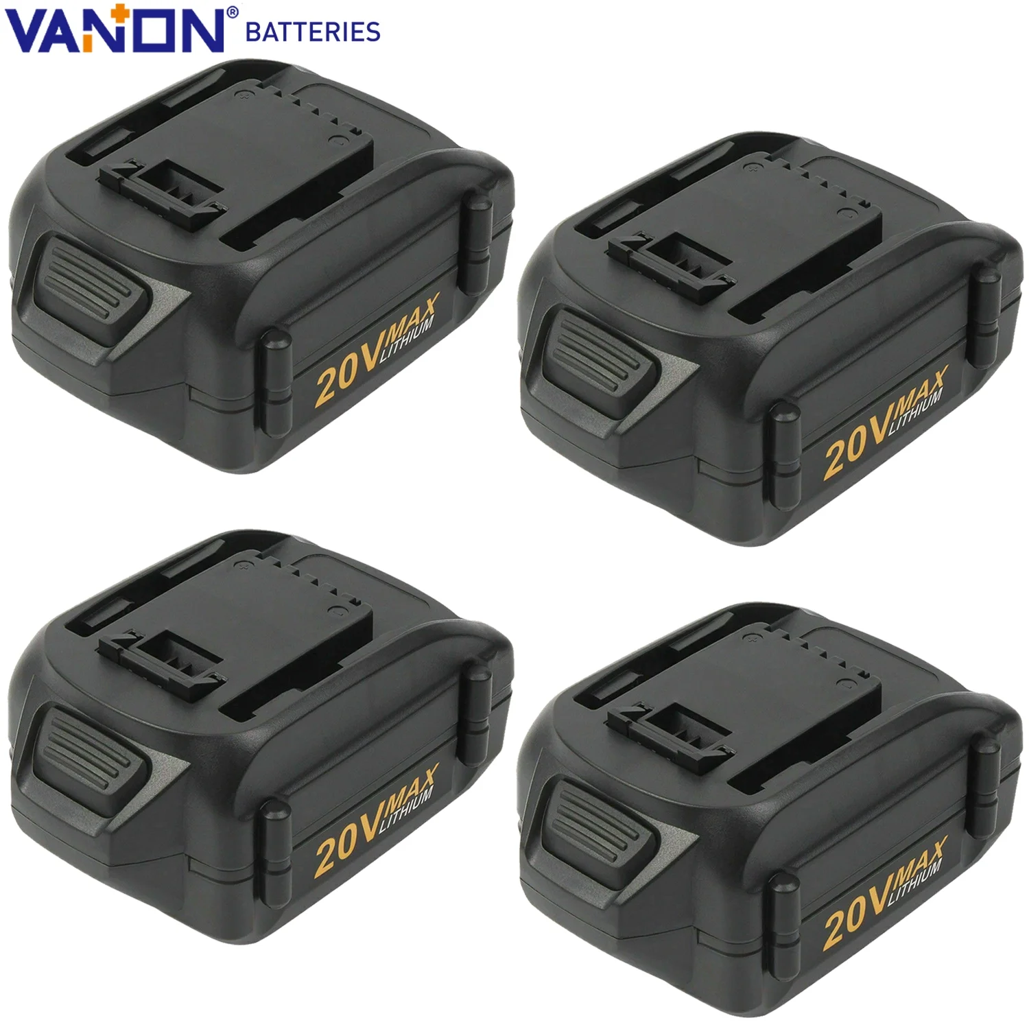 4 Pack 4.0Ah WA3520 20v Replacement Battery for Worx 20-Volt Lithium Batteries WG151s, WG155s, WG255s, WG540s, WG545s, WG890, WG891