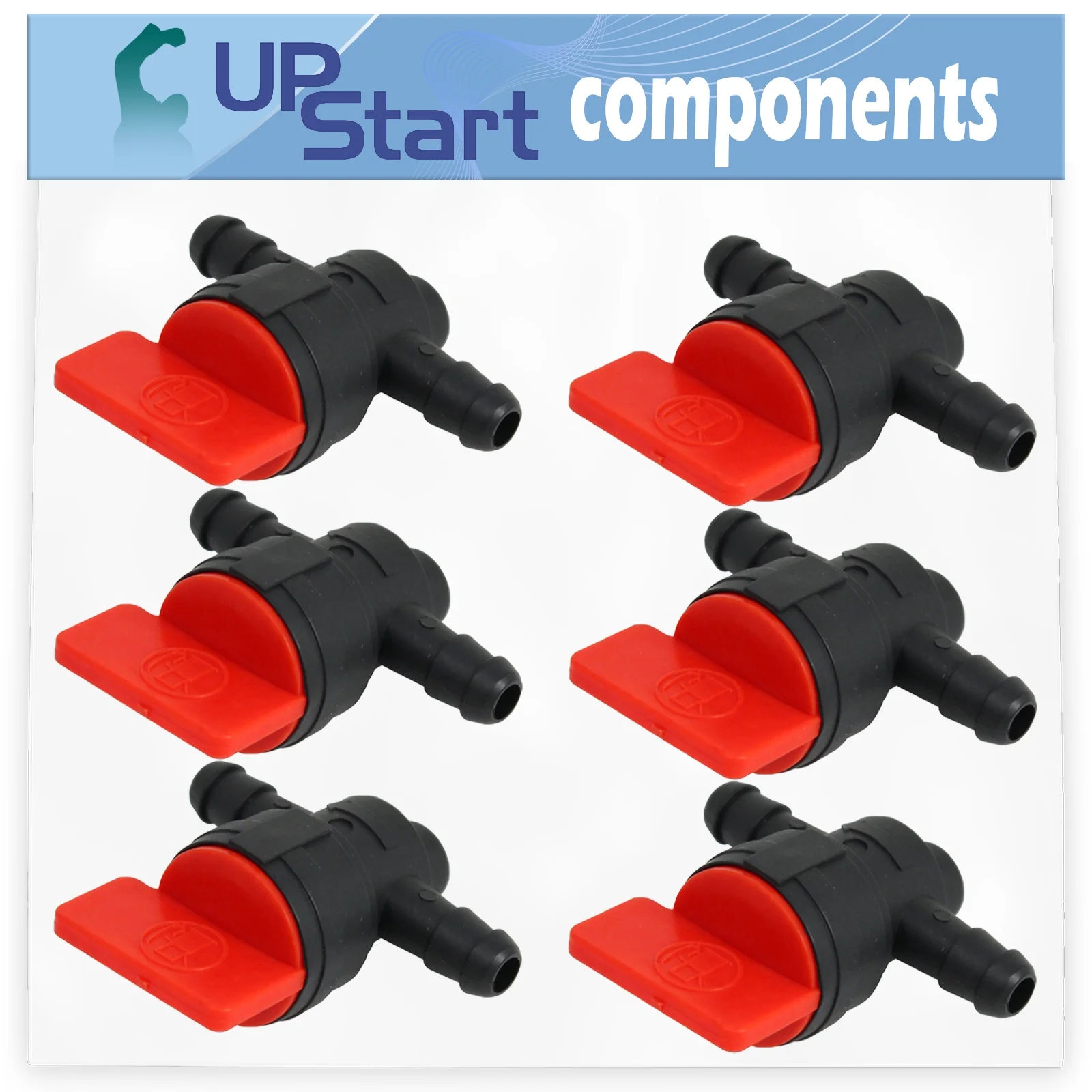 6-Pack 698183 Fuel Shut Off Valve Replacement for Toro 70186 (240000001-240999999)(2004) Lawn Tractor - Compatible with 494768 Fuel Cut Off Shut Off Valve