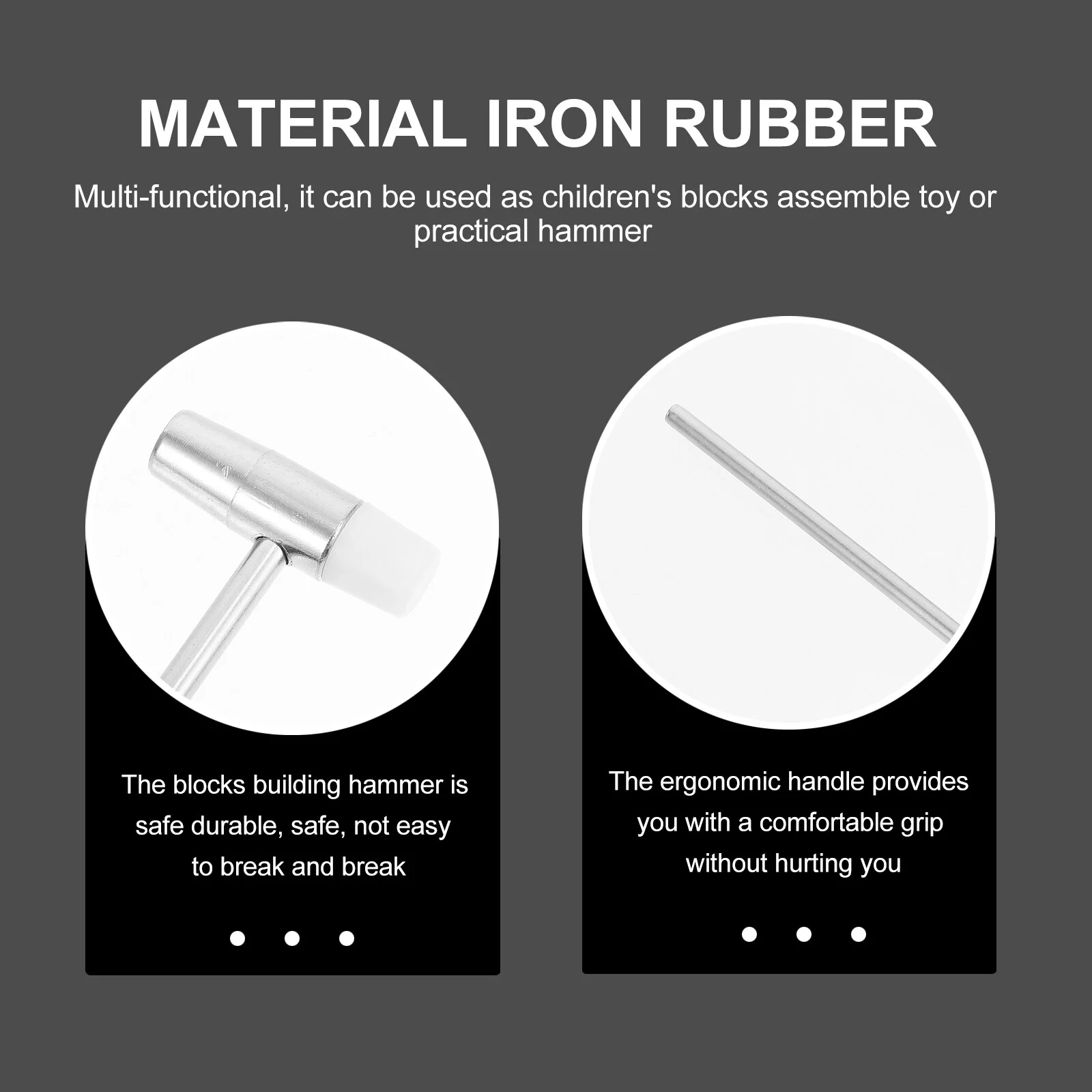 Building Block Hammer Fidget Dual Hanmmer Toy Kids Playsets Blocks Practical Assemble Double Head Small Particles Child